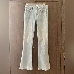 Paige Light Pale Blue Women's Flare Jeans